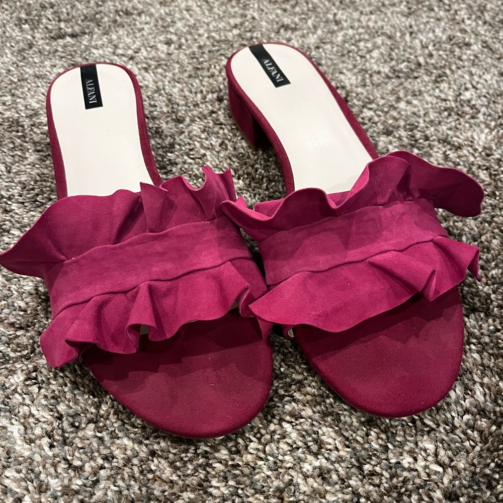 Alfani Women's Pink Ruffle Sandals